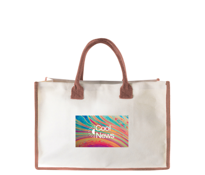 Bolsa de Algodón Canvas Laminado con Asas y Ribete