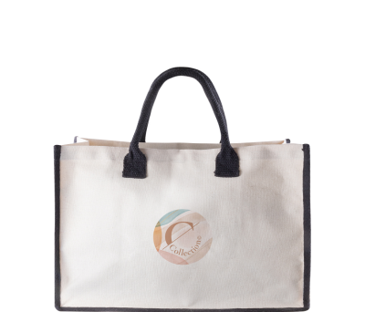 Bolsa de Algodón Canvas Laminado con Asas y Ribete
