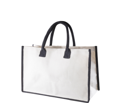 Bolsa de Algodón Canvas Laminado con Asas y Ribete