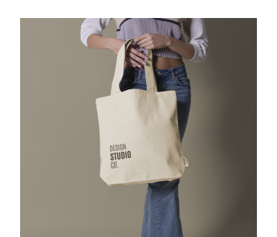 Bolsa de Algodón Canvas Reciclado con Asas Largas - AGY55054