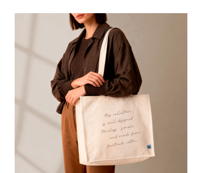 Bolsa de Algodón Fairtrade con Asas Largas- Colección - AGY54501