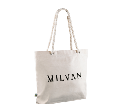 Bolsa de Algodón Fairtrade con Asas Largas- Elegance