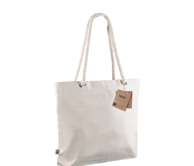 Bolsa de Algodón Fairtrade con Asas Largas- Elegance