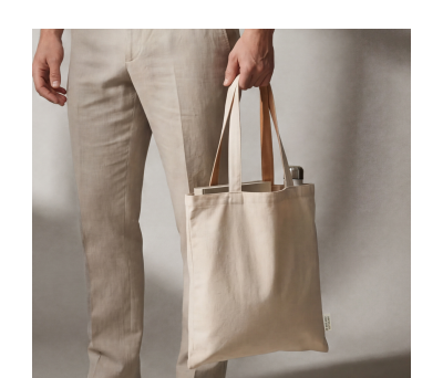 Bolsa de Algodón Reciclado con Asas Largas - AGY50538