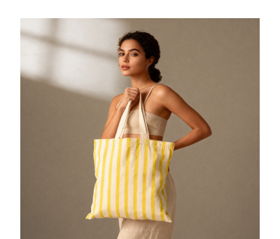 Bolsa de Algodón Reciclado con Asas Largas para Regalos - Plus - AGY56036