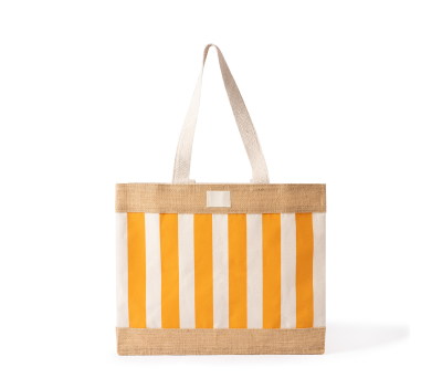 Bolsa de Algodón Reciclado y Yute con Asas Largas
