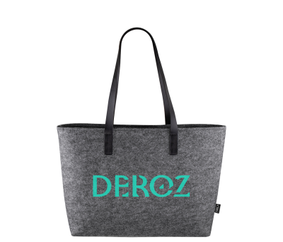 Bolsa de Fieltro RPET con Asas de Cuero Sintético