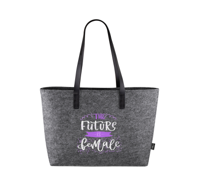 Bolsa de Fieltro RPET con Asas de Cuero Sintético