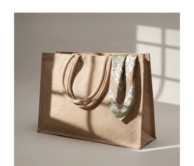 Bolsa de Juco Laminado con Asas de Algodón Reforzadas - AGY52559