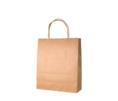 Bolsa de Papel 90gr/m² con Asa Rizada 18x8x24cm - AGY39023