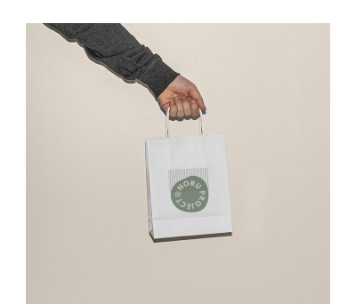 Bolsa de Papel Ecológico con Asa Torcida - AGY52089