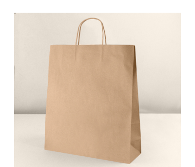 Bolsa de Papel Kraft Grande con Asa Rizada - AGY53581