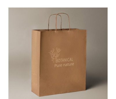 Bolsa de Papel Kraft con Asa Rizada