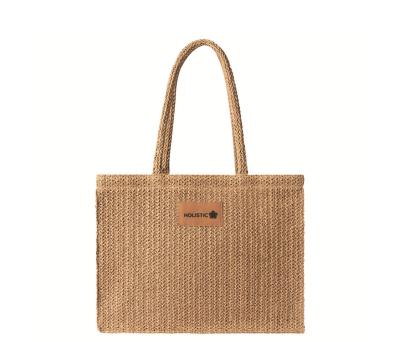 Bolsa de Papel Trenzado con Etiqueta Personalizable para Regalo