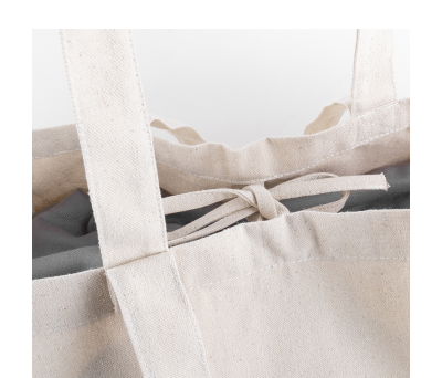 Bolsa de Playa de Canvas con Doble Asa y Cierre de Cordón