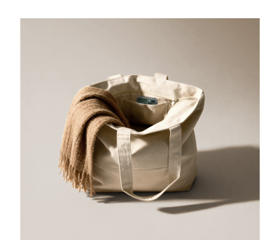 Bolsa de Polialgodón Reciclado con Cremallera - AGY56004