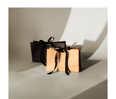 Bolsa de Regalo Kraft con Cinta Decorativa para Presentación - AGY52548