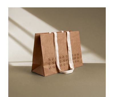 Bolsa de Regalo Premium Grande de Papel Kraft con Asas Largas - AGY53575