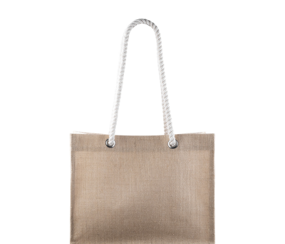 Bolsa de Yute con Asas Largas y Laminado Interior