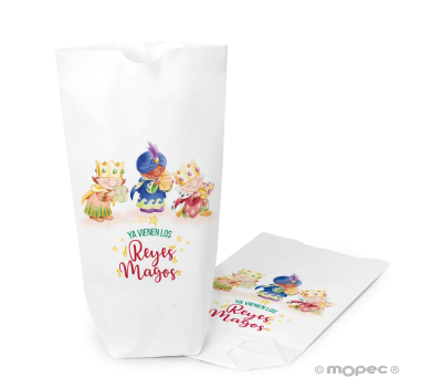 Bolsa de papel Reyes Magos 12x23,5x5cm.min.25 - AE825.1