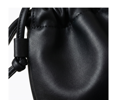 Bolso Bandolera de PU con Cierre de Cordón y Bolsillo Interior