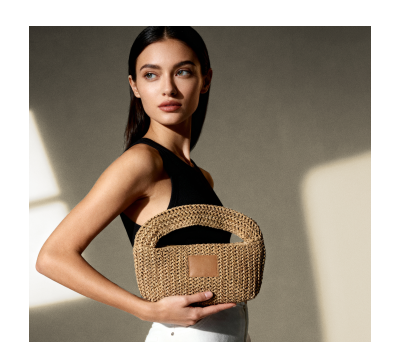 Bolso de Papel Trenzado con Etiqueta para Regalo Personalizado - AGY56027