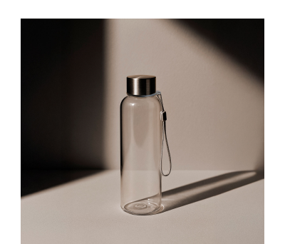 Botella RPET 500ml con Tapa de Acero y Asa