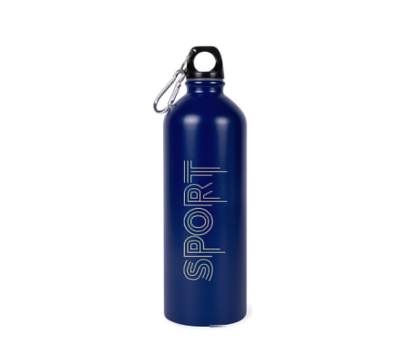 Botella Reutilizable de Acero Reciclado 750ml con Mosquetón