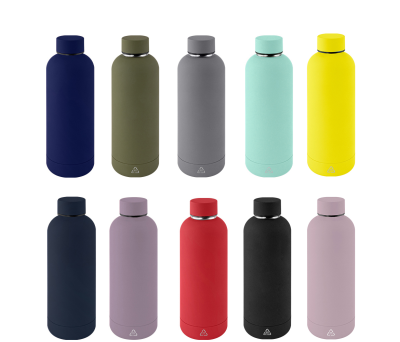 Botella Térmica de Acero Inoxidable Reciclado 500ml Acabado Rubber