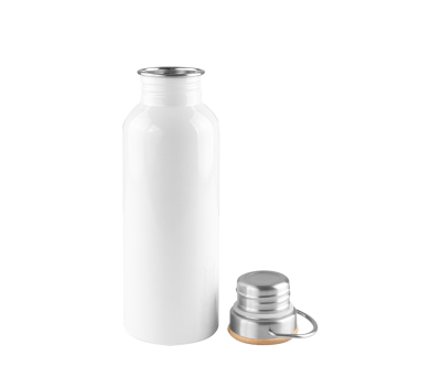 Botella de Acero Inoxidable 750ml con Tapón de Bambú para Sublimación