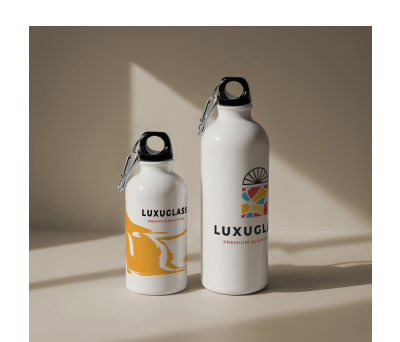 Botella de Acero Reciclado 500 ml para Sublimación con Mosquetón