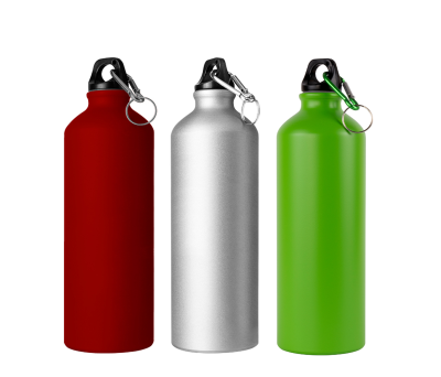 Botella de Aluminio Mate 750ml con Mosquetón Food Safe
