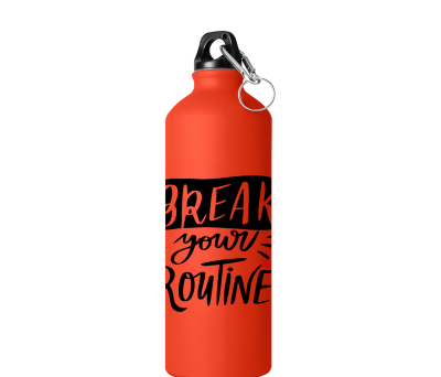 Botella de Aluminio Mate 750ml con Mosquetón Food Safe