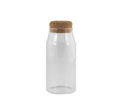 Botella de Borosilicato con Tapón de Corcho 600ml