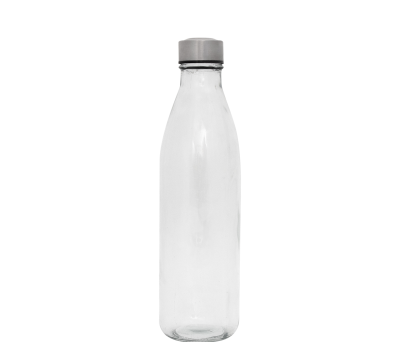 Botella de Cristal 1L con Tapón de Acero Inoxidable - AGY39522