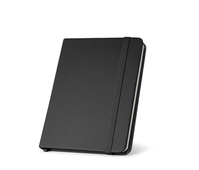 CAMPUS. Cuaderno A5 de tapa dura en PU (35% reciclado) con páginas rayadas 100% reciclado - st-93637-103