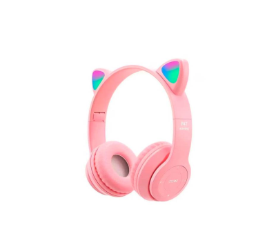 CASCOS AURICULARES OREJAS INALÁMBRICOS ROSA+CAJA - A8680-RS