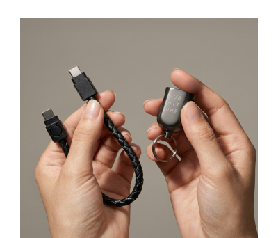 Cable de Carga Tipo C con Llavero Trenzado para Regalo - AGY56050