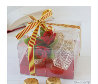 Caja 4bombones rosas Sant Jordi* - AEB2580