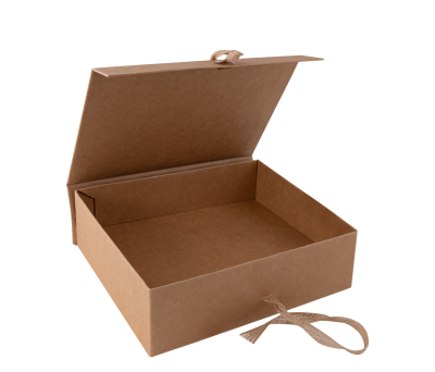 Caja de Cartón Plegable con Cierre Decorativo