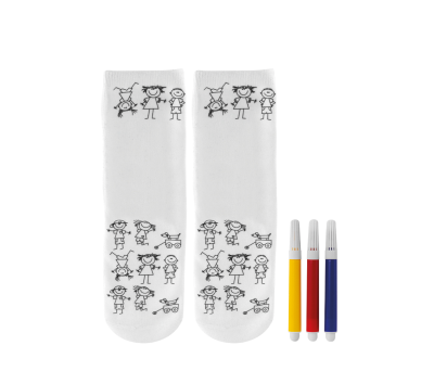 Calcetines de Poliéster para Niños con Dibujos para Pintar - AGY50678