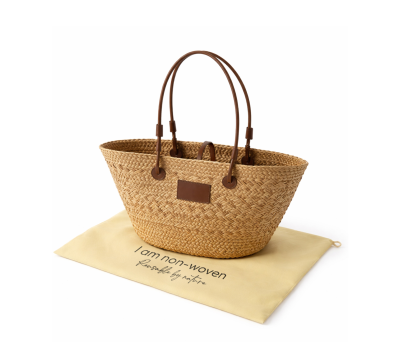 Capazo Mediano de Papel con Asas Largas para Regalo