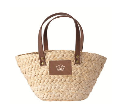 Capazo Pequeño de Hoja de Maíz con Asas Cortas para Regalo