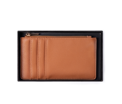 Cartera Monedero Tarjetero de PU con Cremallera y Ranuras