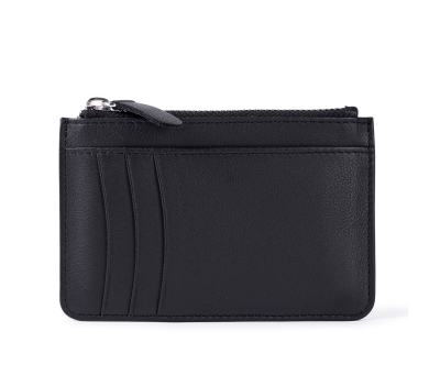 Cartera Tarjetero Piel Genuina Cremallera Compacta Regalo