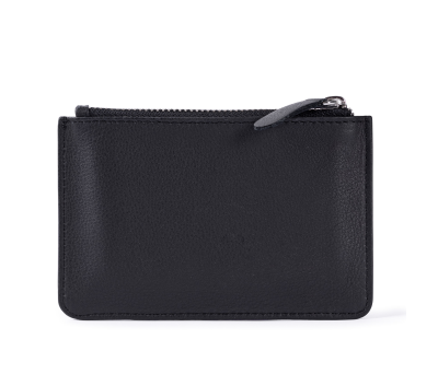 Cartera Tarjetero Piel Genuina Cremallera Compacta Regalo