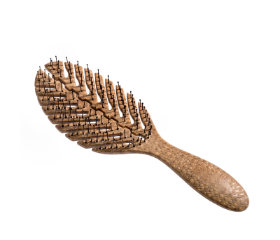 Cepillo Desenredante de Fibra de Coco con Púas de Nailon