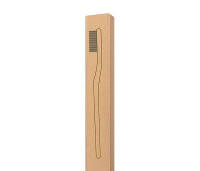 Cepillo de Dientes de Bambú Natural con Caja Kraft