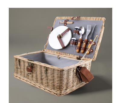 Cesta de Picnic de Mimbre para 2 Personas con Nevera - AGY52042