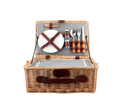 Cesta de Picnic de Mimbre para 2 Personas con Nevera